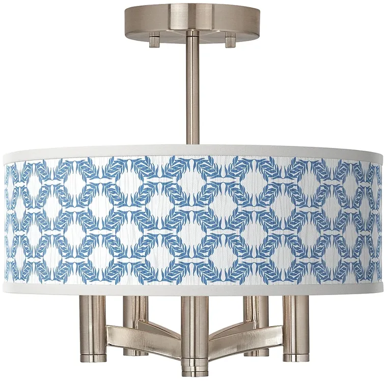 Leaf Symmetry Ava 5-Light Nickel Ceiling Light