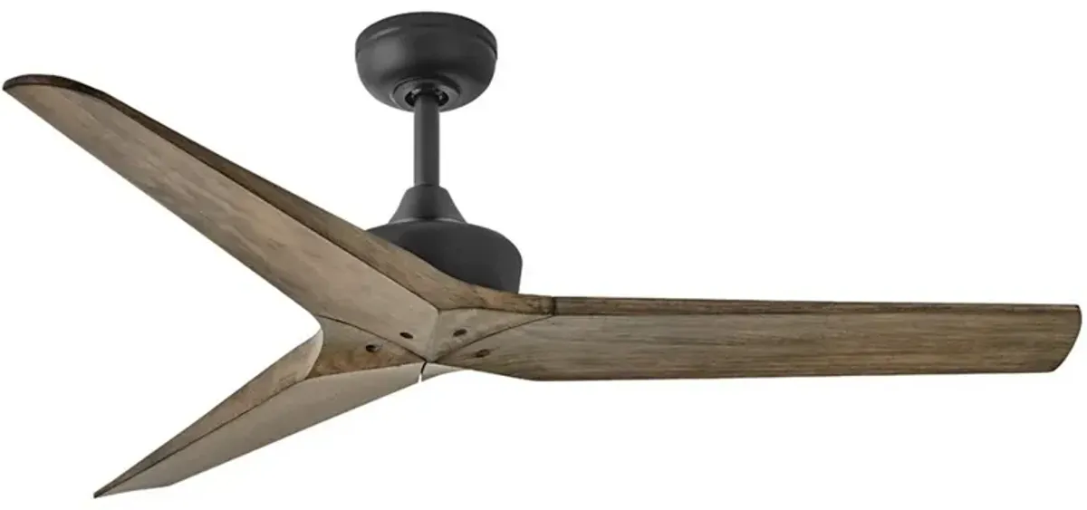 52" Hinkley Chisel Matte Black Driftwood Smart Ceiling Fan