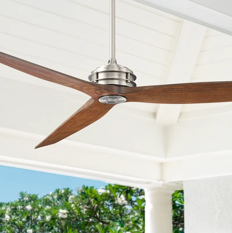 62" Casa Vieja Coronado Aire Brushed Steel Outdoor Fan with Remote