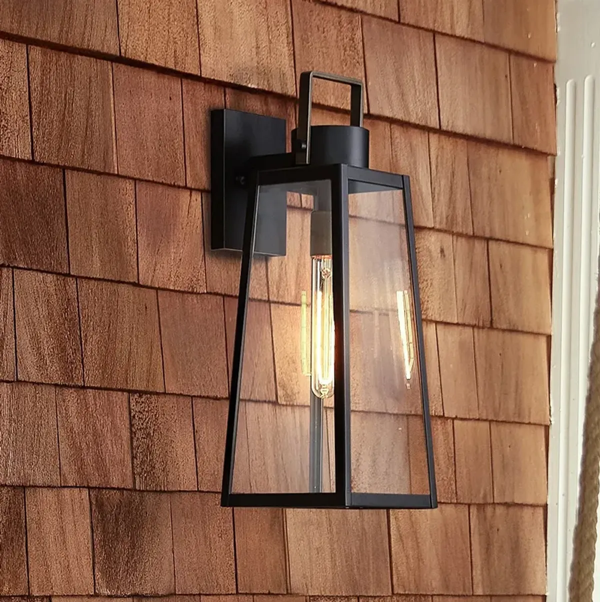 Hinkley Hugh 15 1/4" High Black Outdoor Wall Light