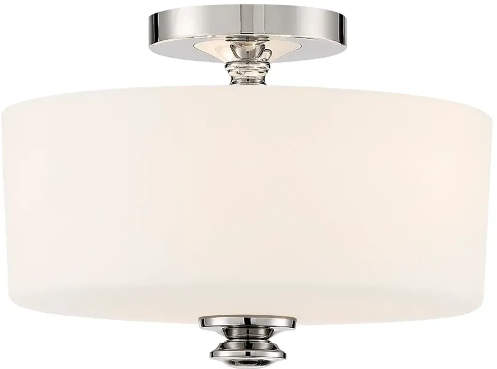 2 Light Polished Nickel Ceiling Mount