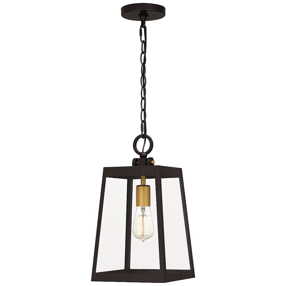 Quoizel Amberly Grove 8 1/2" Wide Western Bronze Outdoor Hanging Light