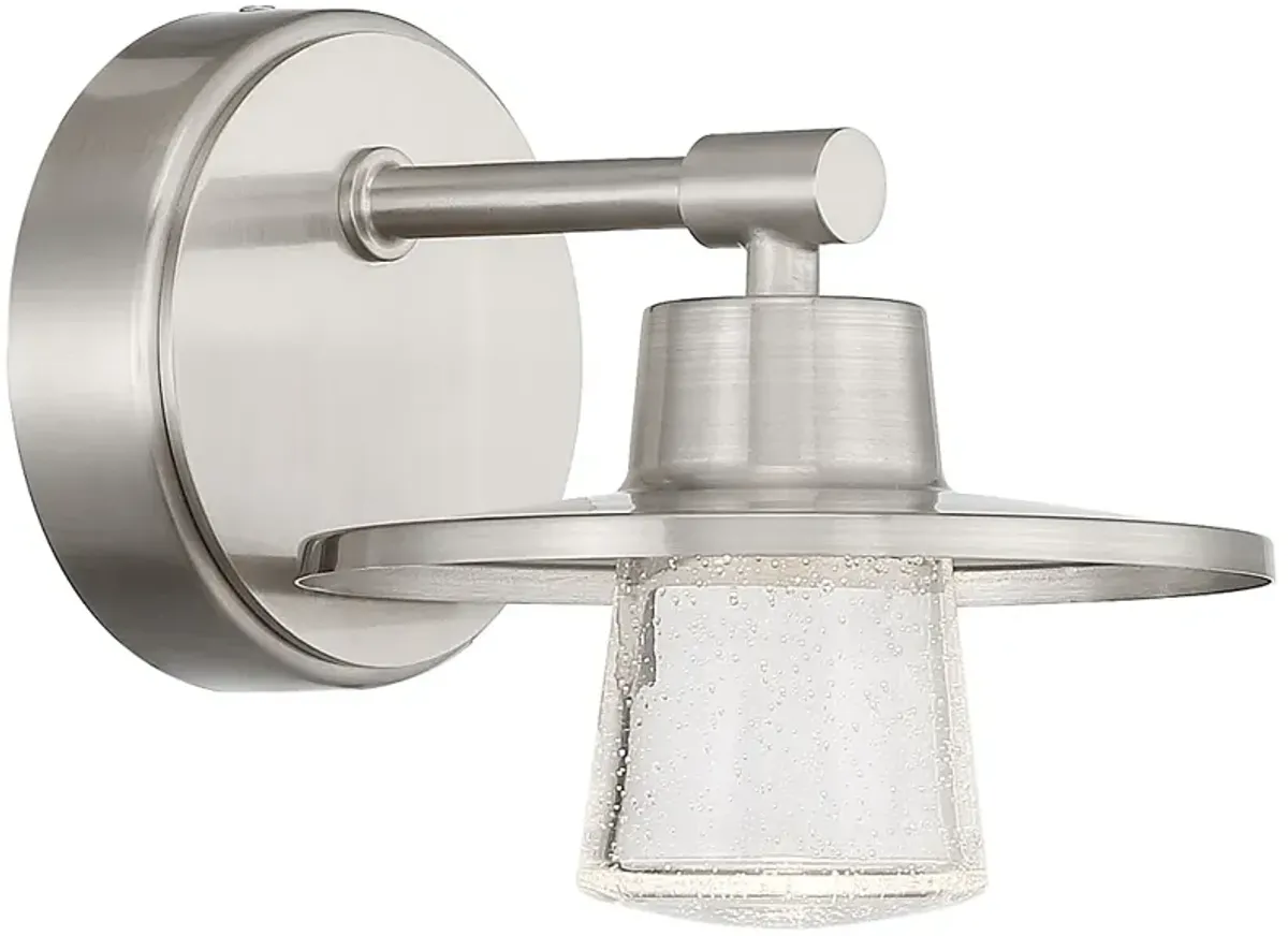 Beacon Avenue 6 1/4" High Brushed Nickel LED Wall Sconce