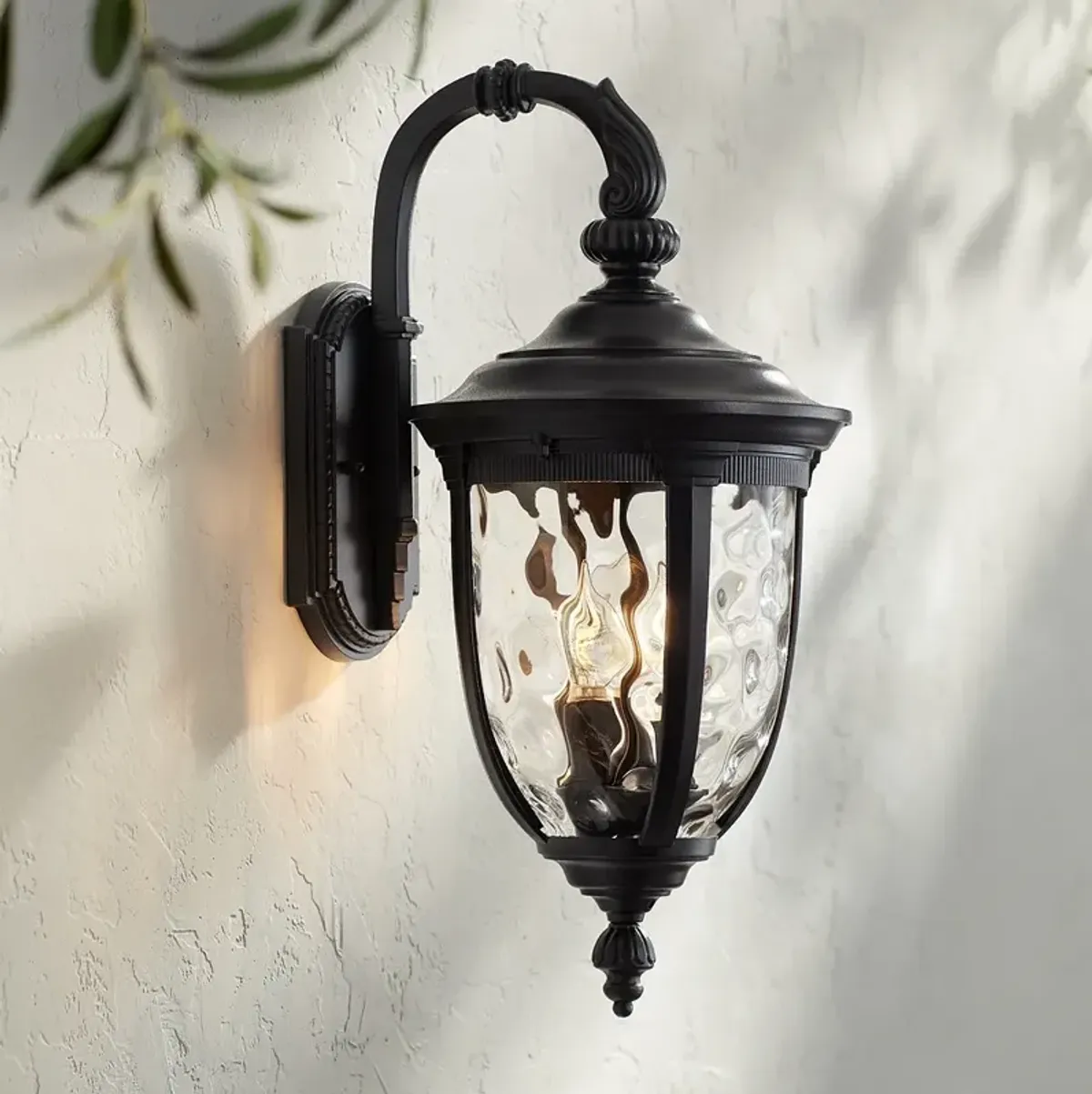 Bellagio 20 1/2" High Black Downbridge Outdoor Wall Light