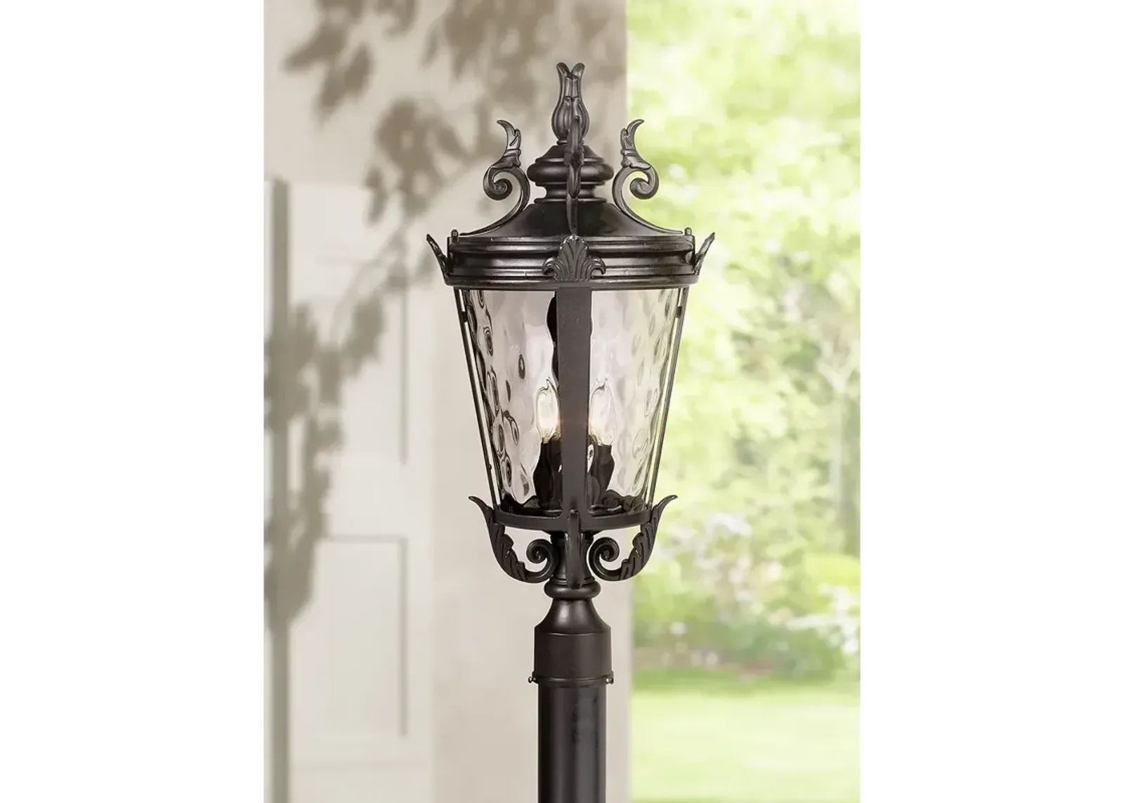 Casa Marseille 25 1/2" High Black 4-Light Outdoor Post Light