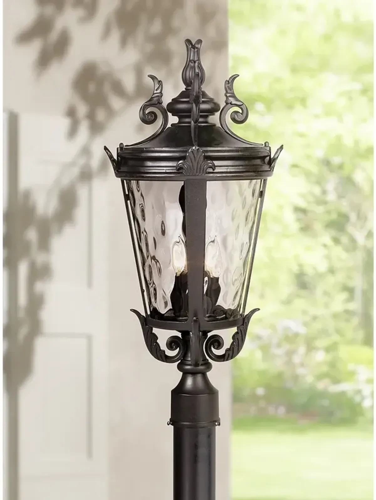 Casa Marseille 25 1/2" High Black 4-Light Outdoor Post Light