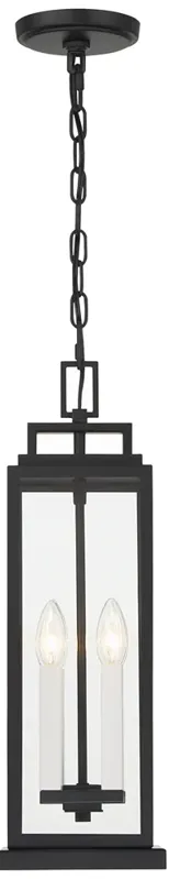 Crystorama Aspen 4 Light Matte Black Outdoor Pendant