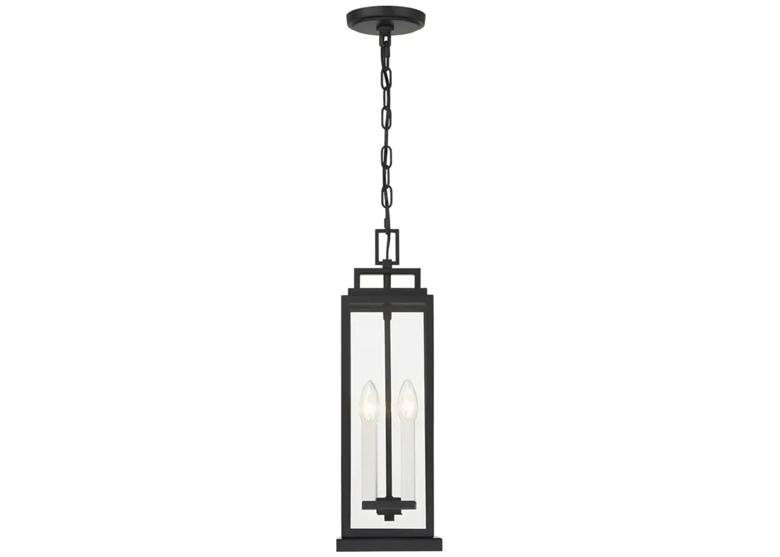 Crystorama Aspen 4 Light Matte Black Outdoor Pendant