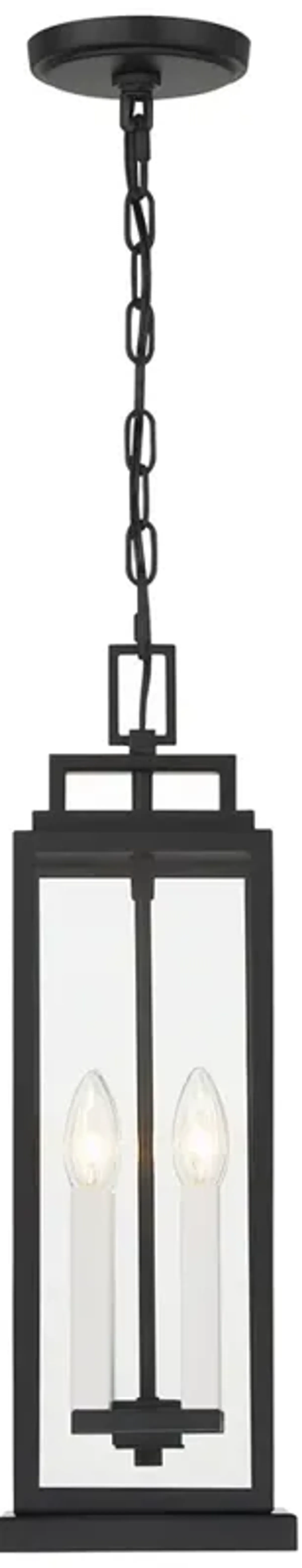 Crystorama Aspen 4 Light Matte Black Outdoor Pendant