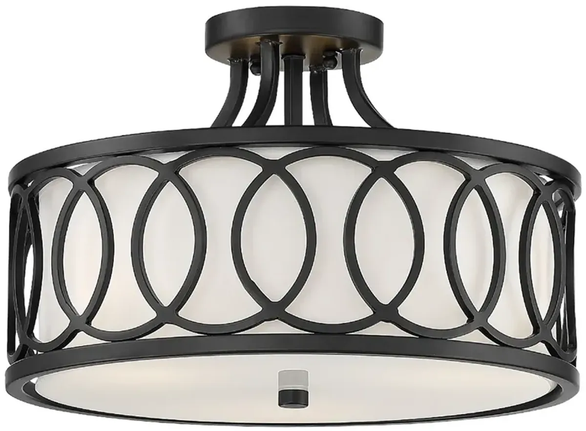 Graham 3 Light Matte Black Ceiling Mount