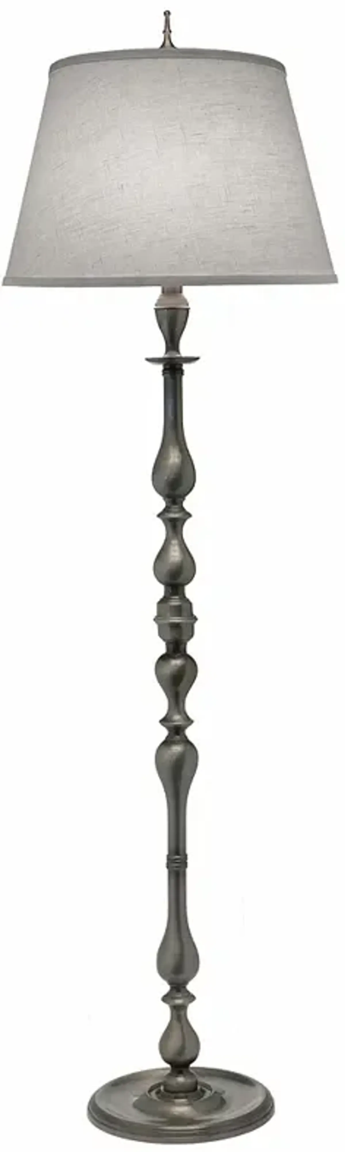 67" H Antique Nickel Candlestick floor lamp