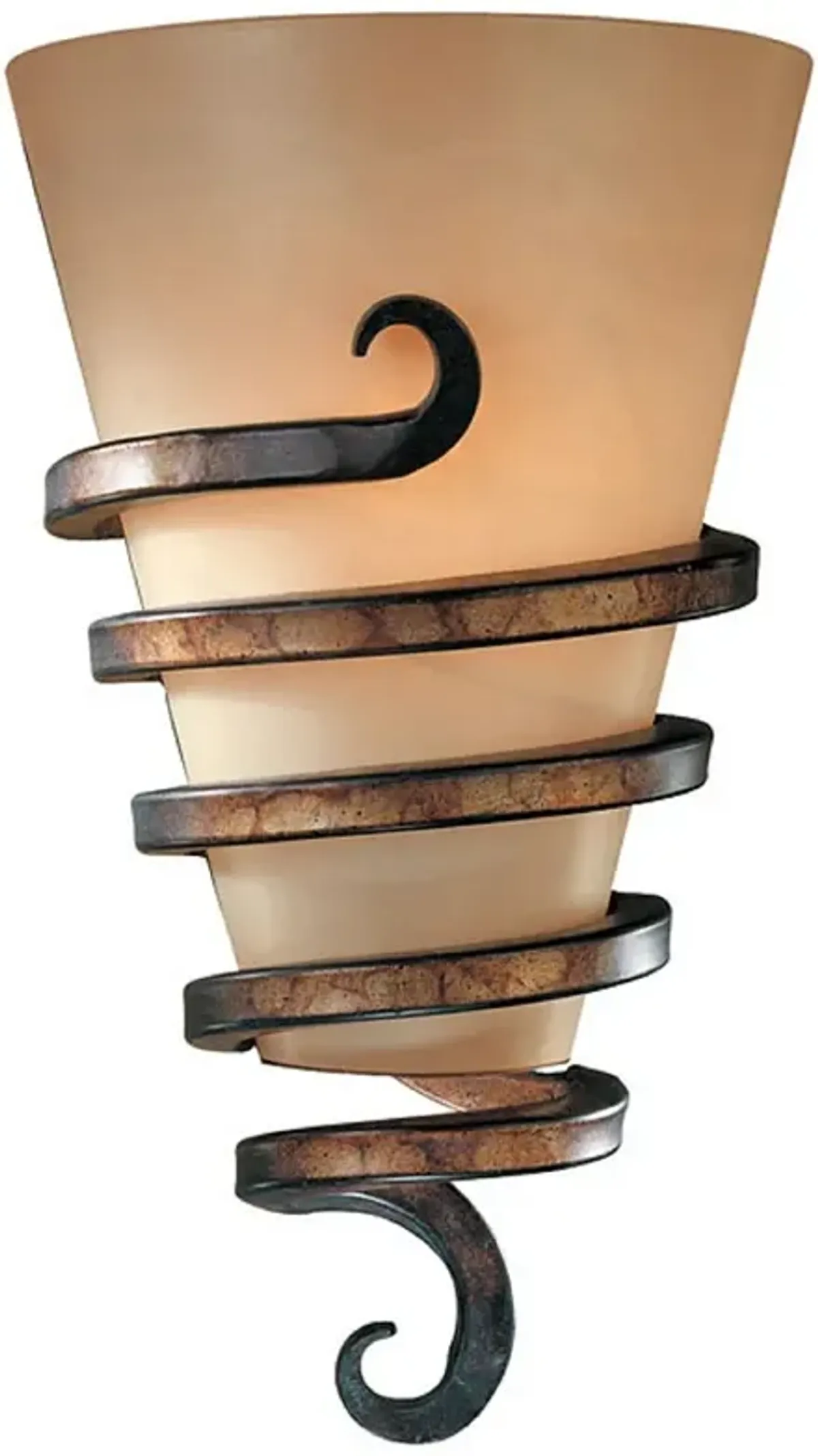 Minka Tofino 15"High Bronze Metal Cream Glass Wall Sconce