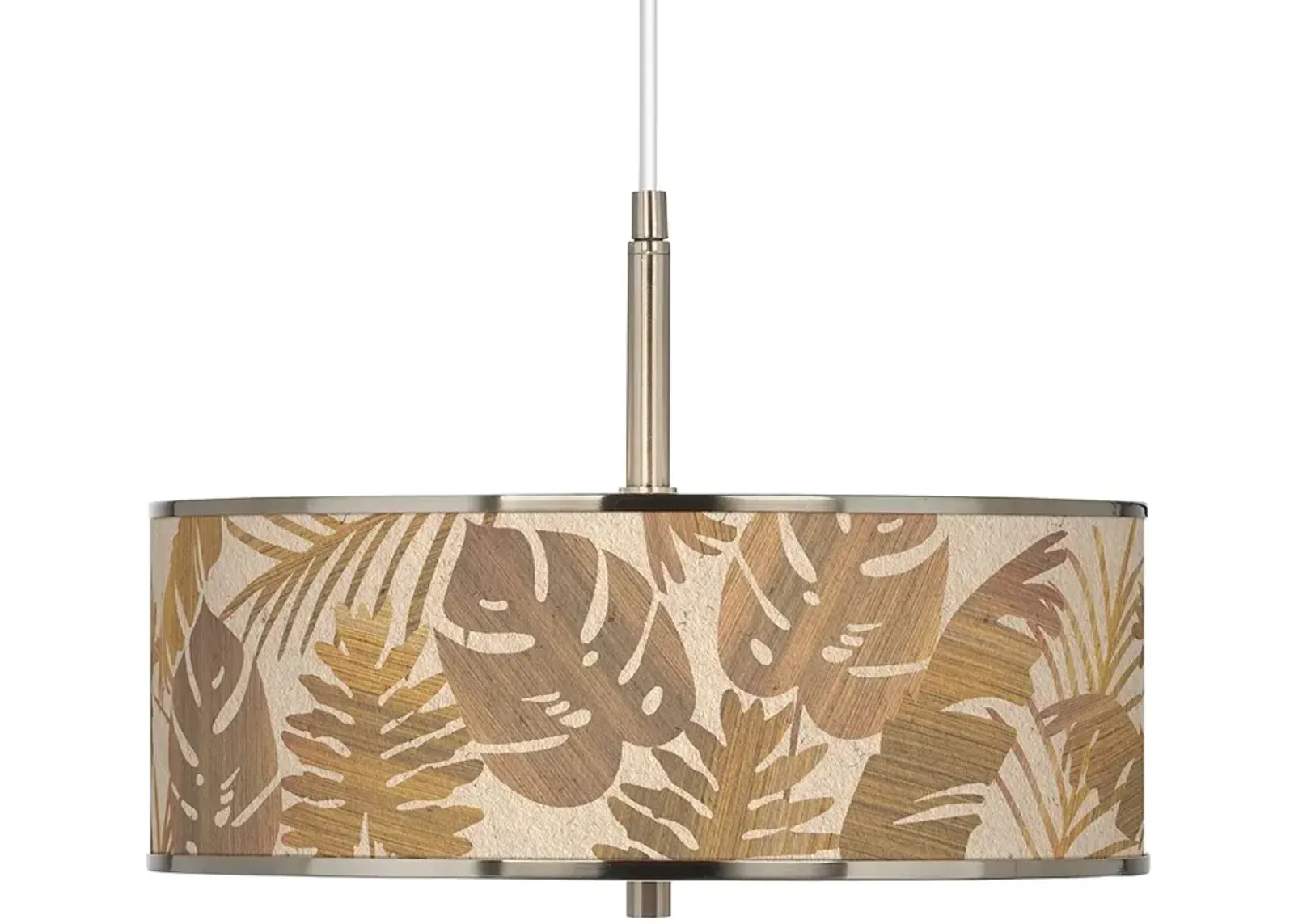 Tropical Woodwork Giclee Glow 16" Wide Pendant Light