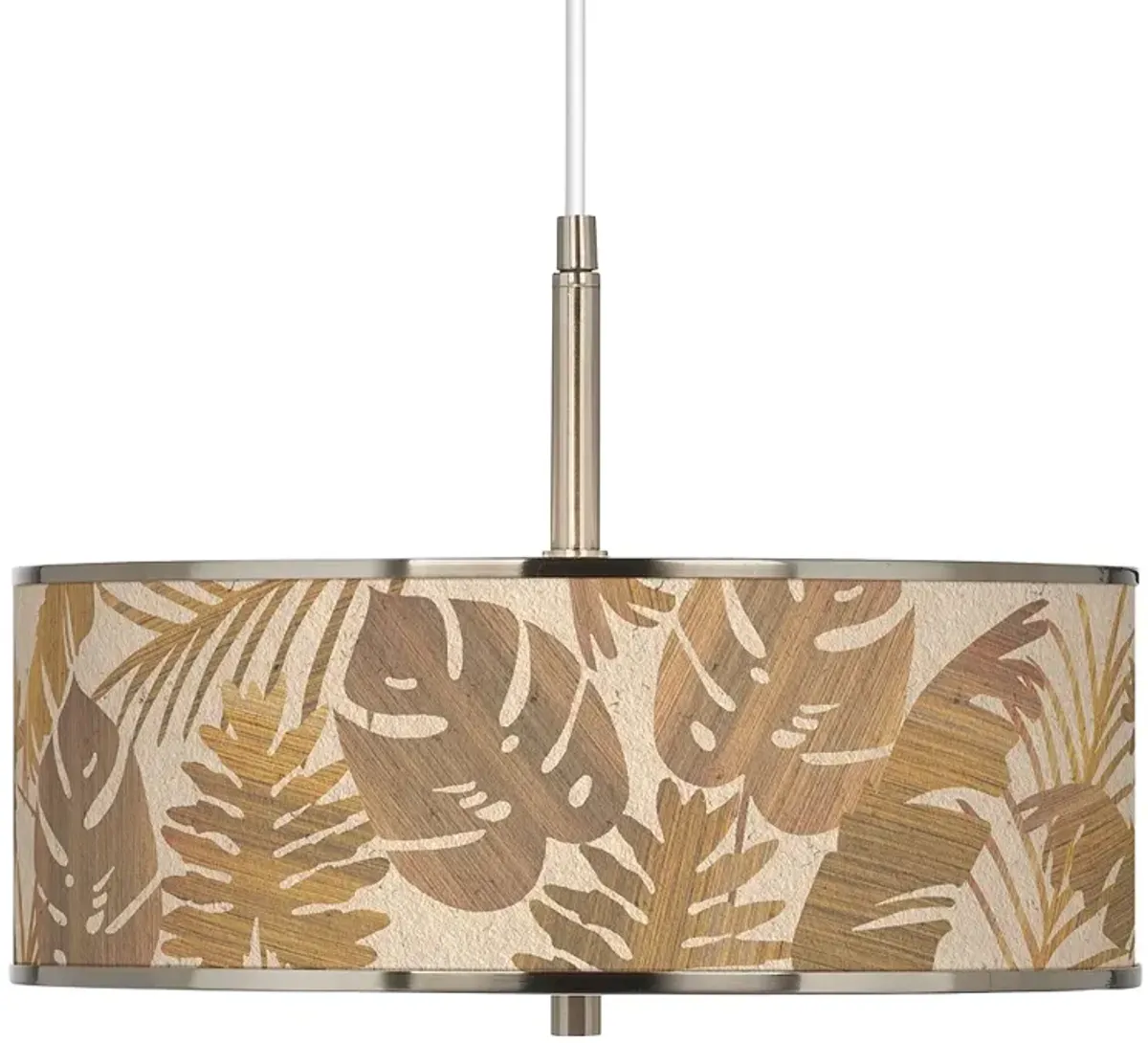 Tropical Woodwork Giclee Glow 16" Wide Pendant Light