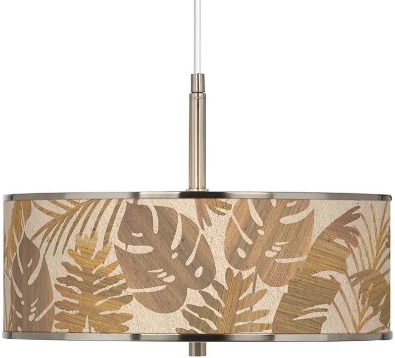 Tropical Woodwork Giclee Glow 16" Wide Pendant Light