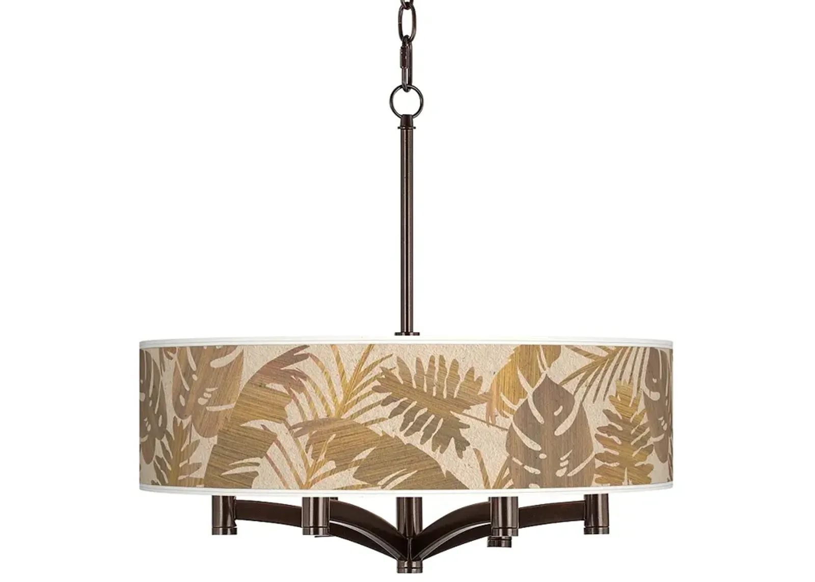 Tropical Woodwork Ava 6-Light Bronze Pendant Chandelier