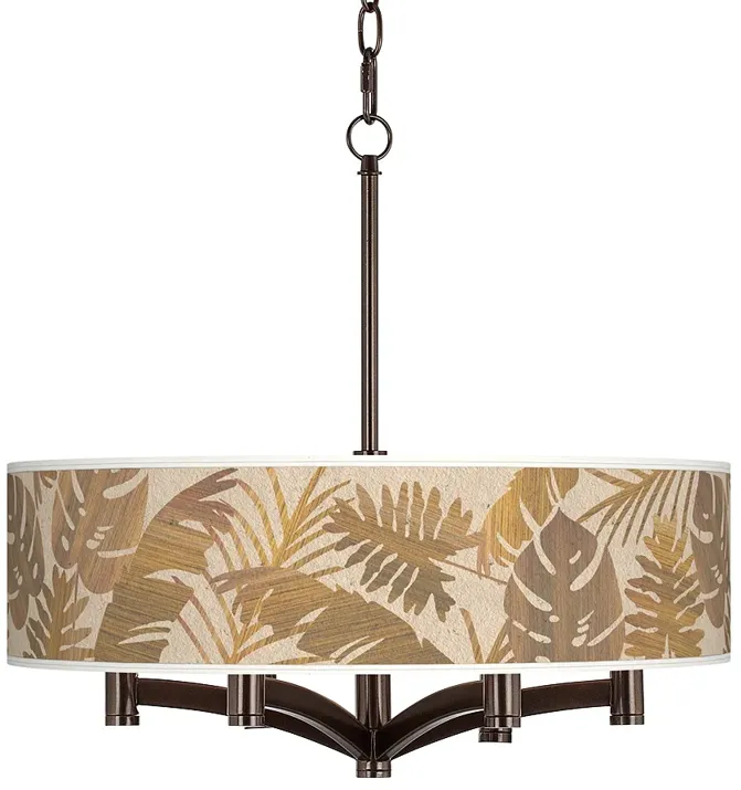 Tropical Woodwork Ava 6-Light Bronze Pendant Chandelier