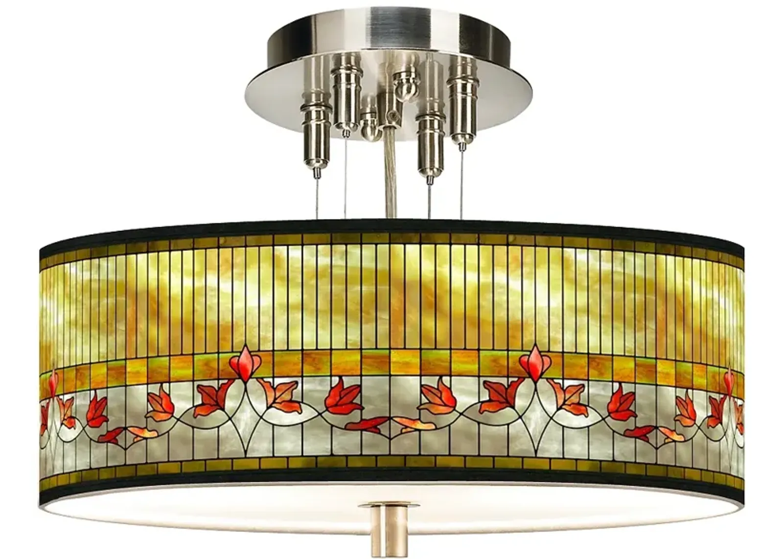 Tiffany-Style Lily Giclee 14" Wide Ceiling Light