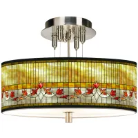Tiffany-Style Lily Giclee 14" Wide Ceiling Light