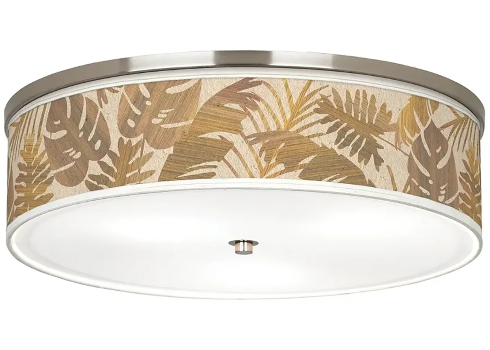 Tropical Woodwork Giclee Nickel 20 1/4" Wide Ceiling Light