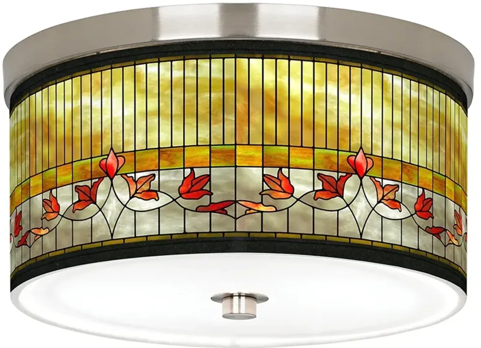 Giclee Gallery Liz 10 1/4" Wide Mosaic Lily Shade Ceiling Light