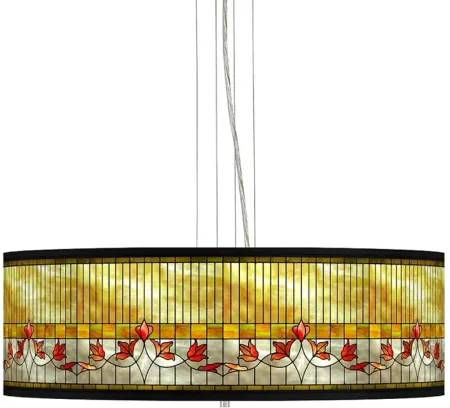 Tiffany Lily Giclee 24" Wide 4-Light Pendant Chandelier