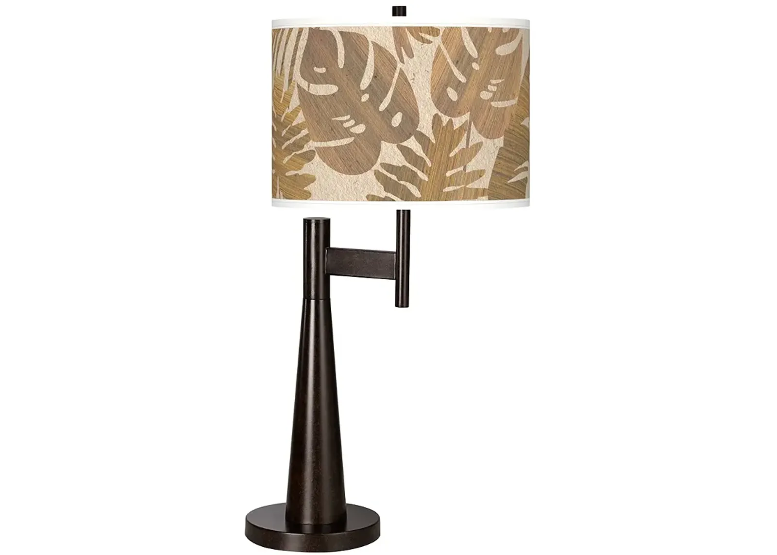 Giclee Glow Novo 30 3/4" High Tropical Woodwork Shade Table Lamp