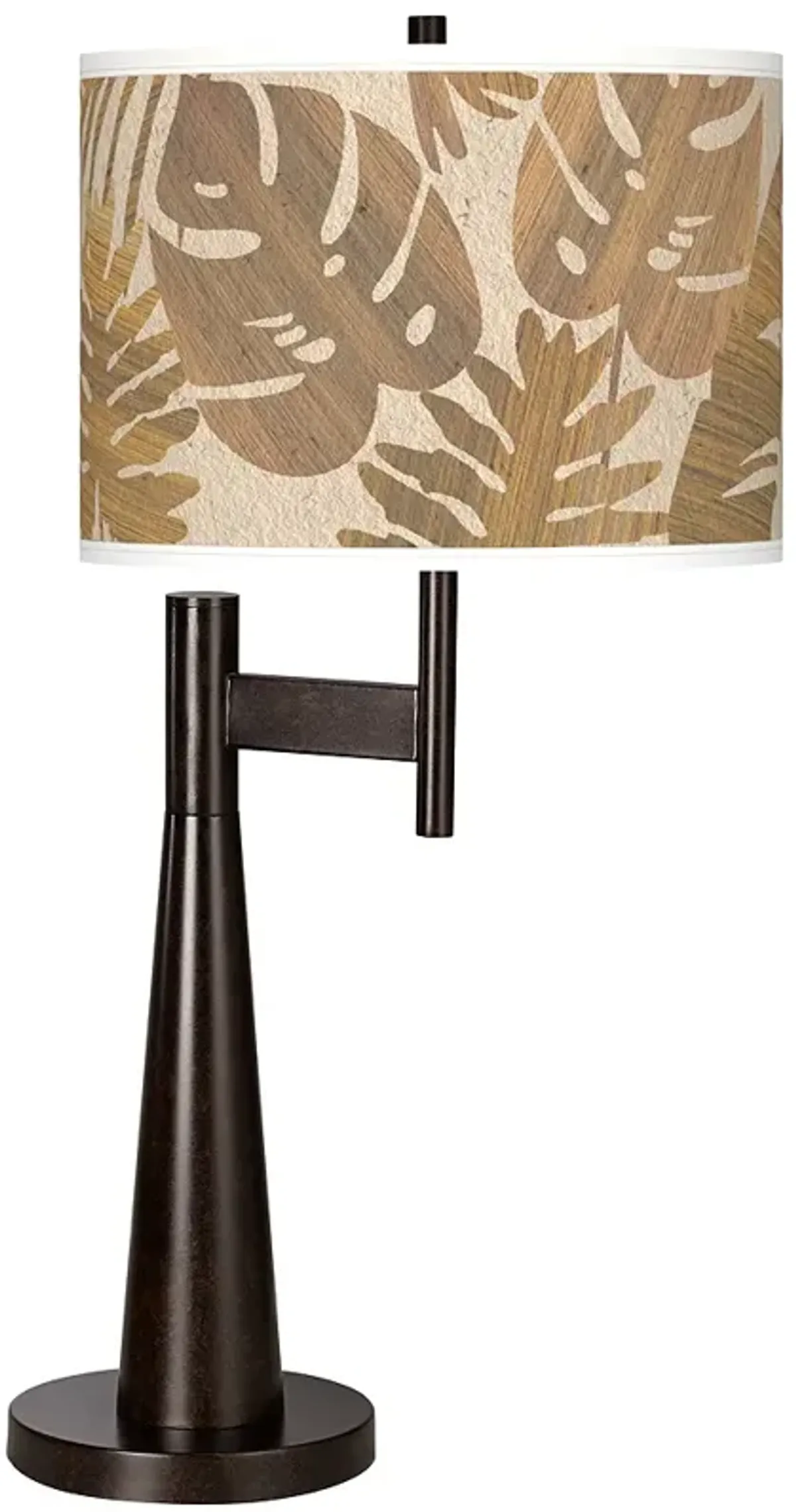 Giclee Glow Novo 30 3/4" High Tropical Woodwork Shade Table Lamp