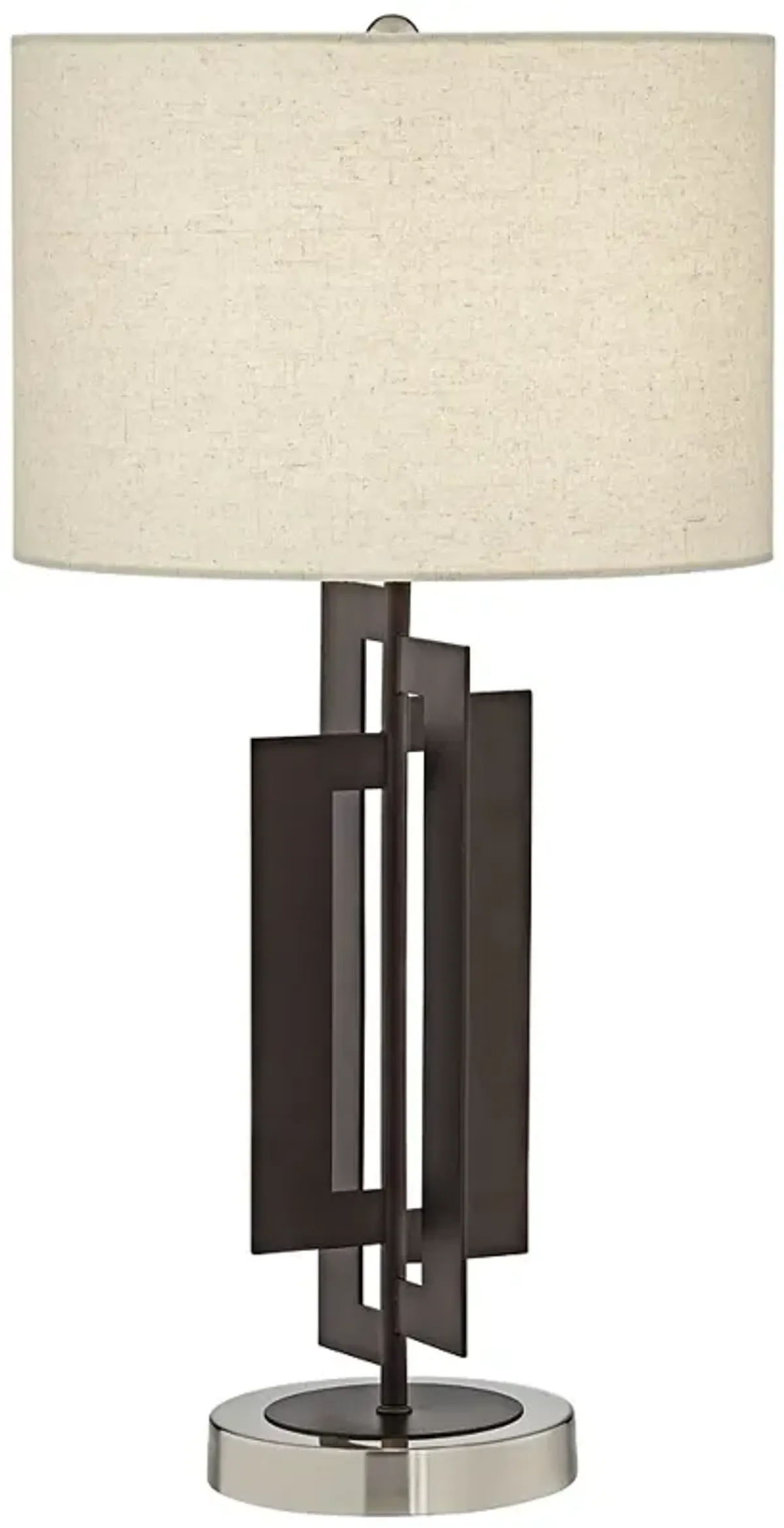 Pacific Coast Lightin Deville Bronze Geometric Panels Metal Table Lamp