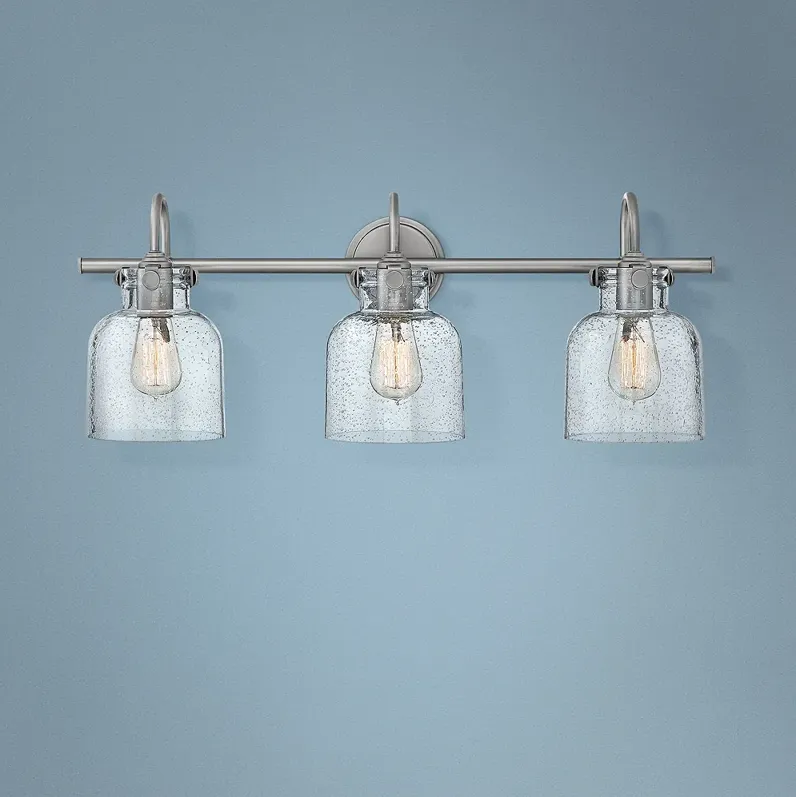 Hinkley Congress 29 1/2"W Antique Nickel 3-Light Bath Light