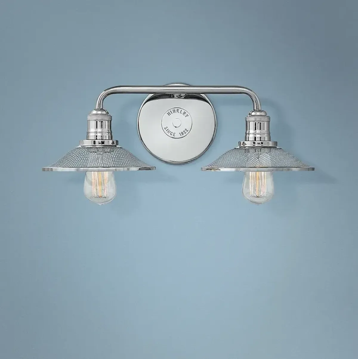 Hinkley Rigby 8 3/4"H Polished Nickel 2-Light Wall Sconce