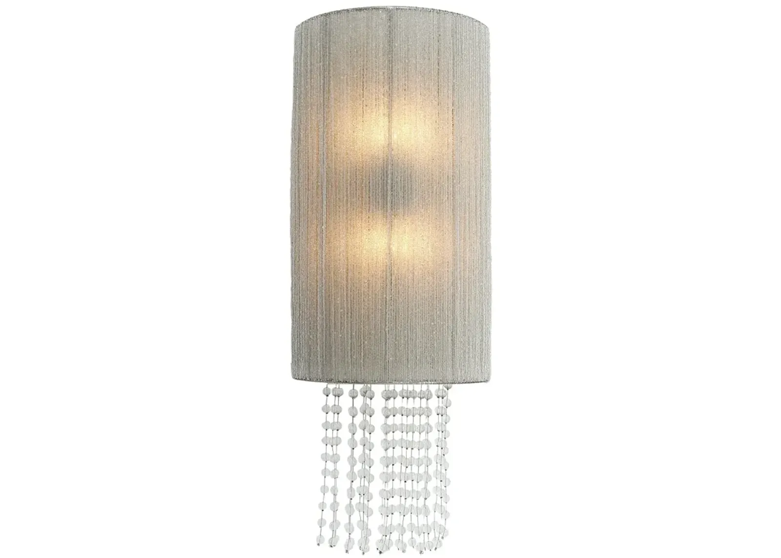 Metropolitan Crystal Reign 2-Light 10-in Polished Nickel Wall Sconce