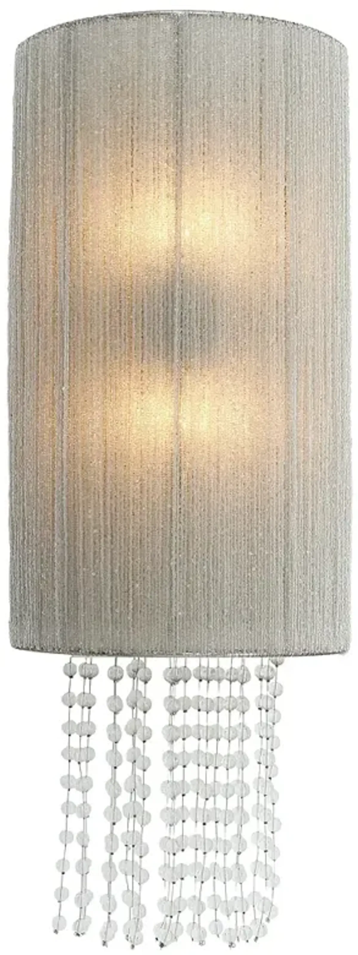 Metropolitan Crystal Reign 2-Light 10-in Polished Nickel Wall Sconce