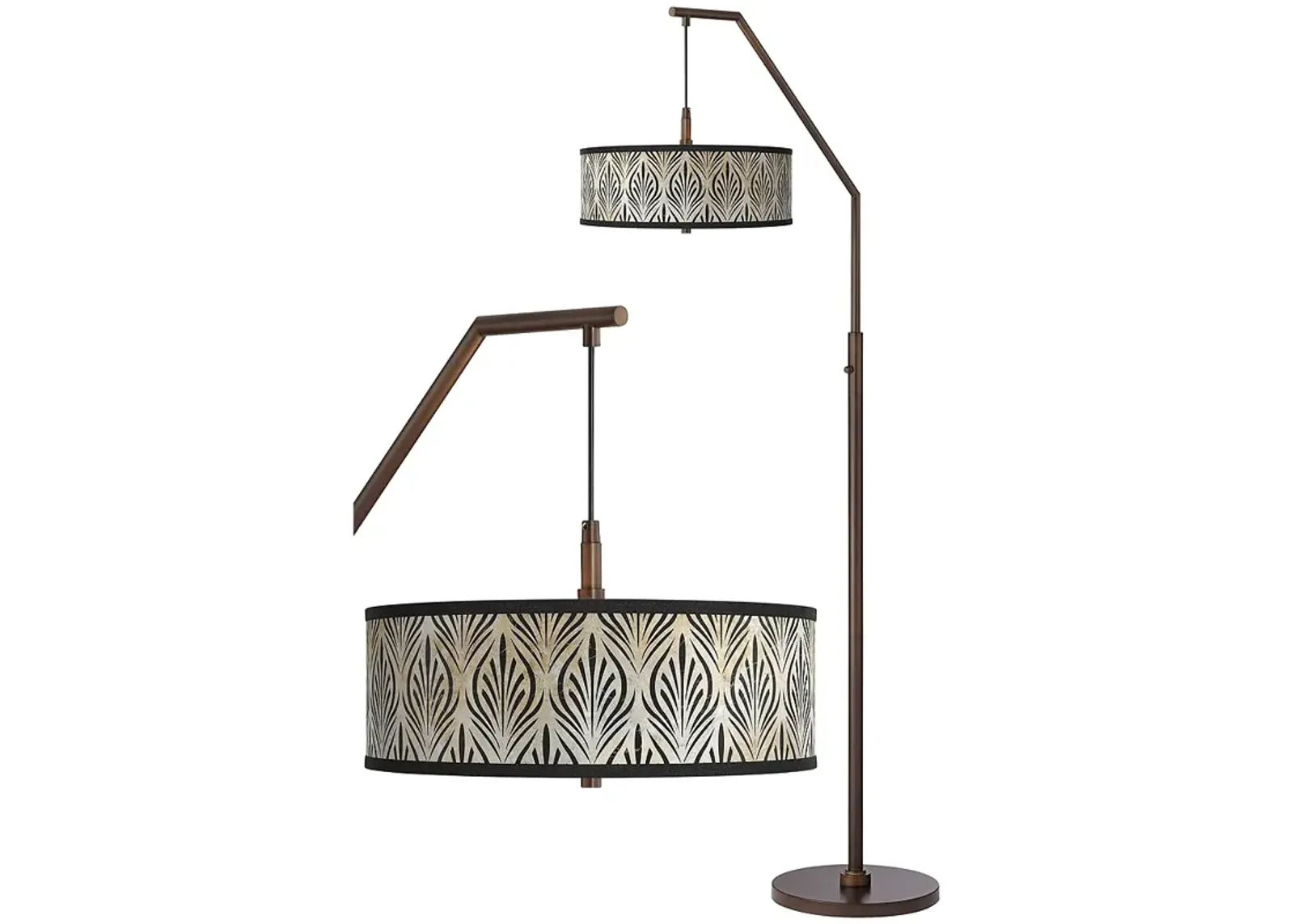 Calathea Gem Bronze Downbridge Arc Floor Lamp