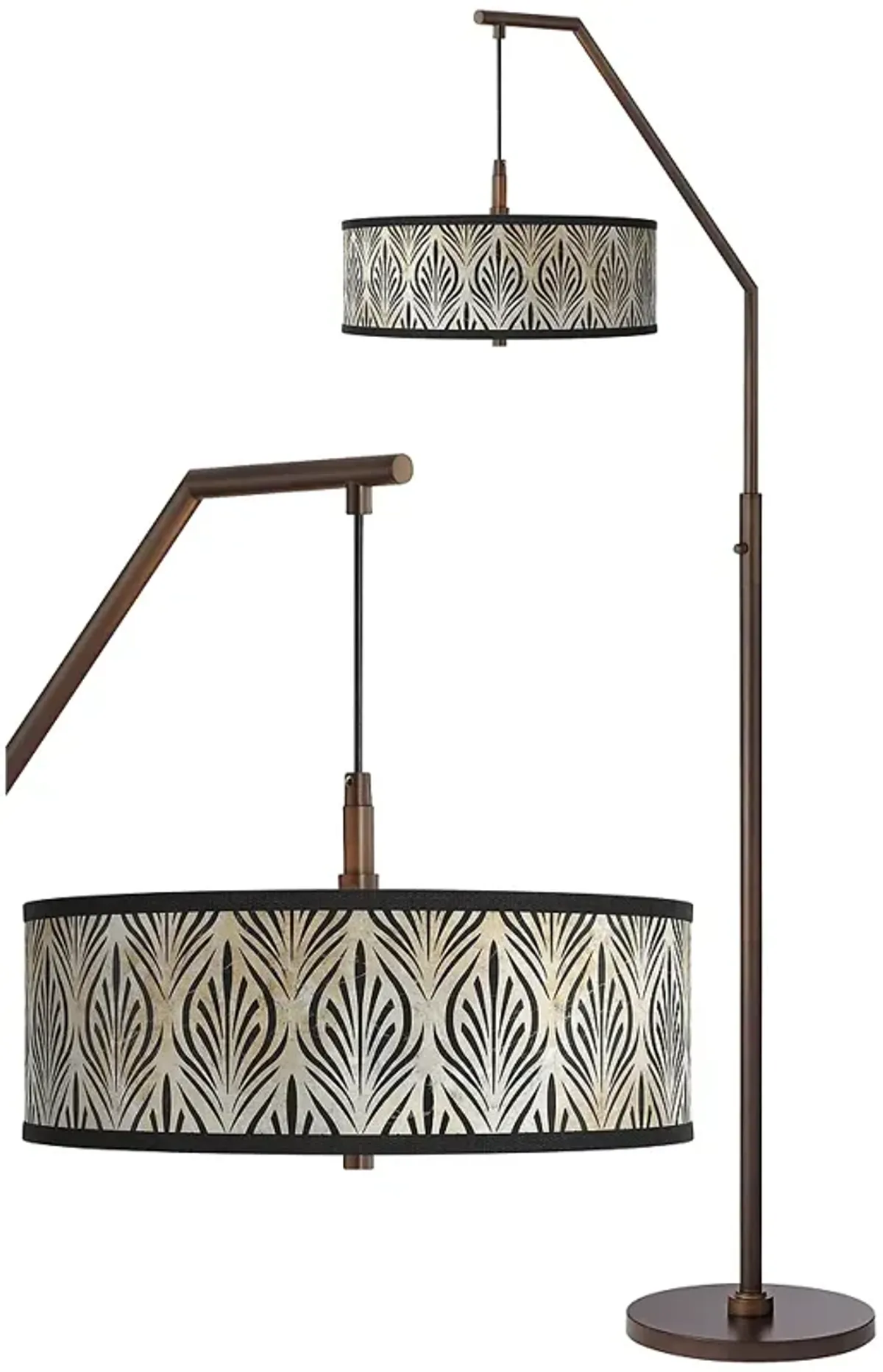 Calathea Gem Bronze Downbridge Arc Floor Lamp