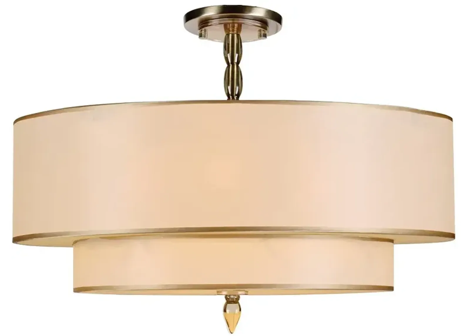 Luxo 5 Light Brass Semi-Flush