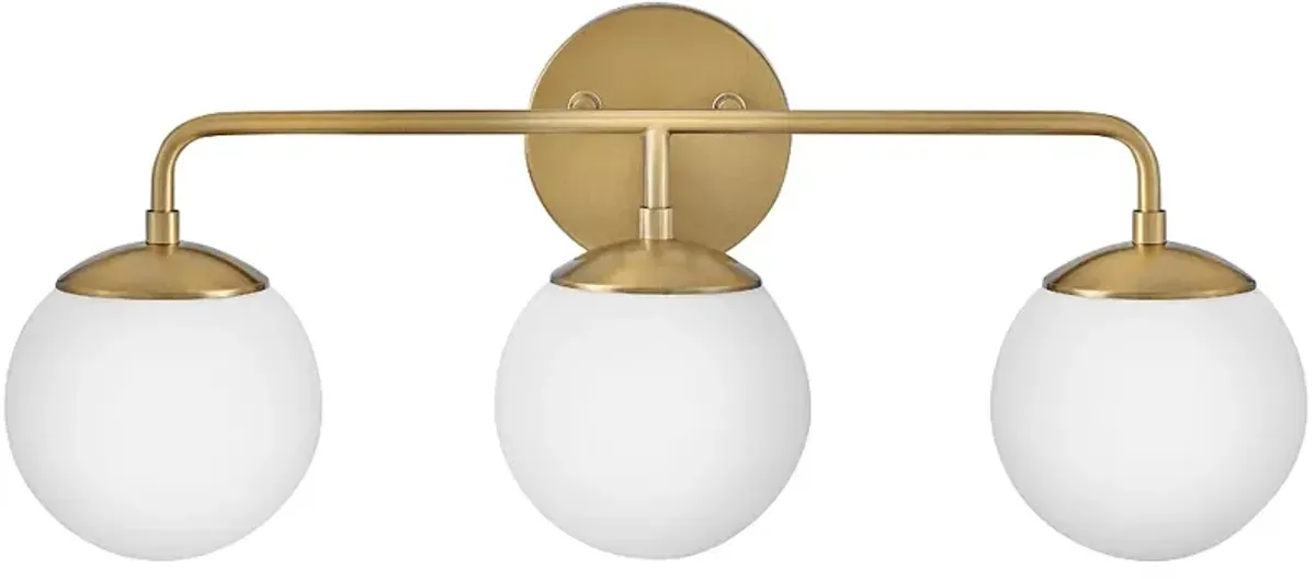 Hinkley Lark-Julep 24" 3-Light Lacquered Brass Bathroom Vanity Light