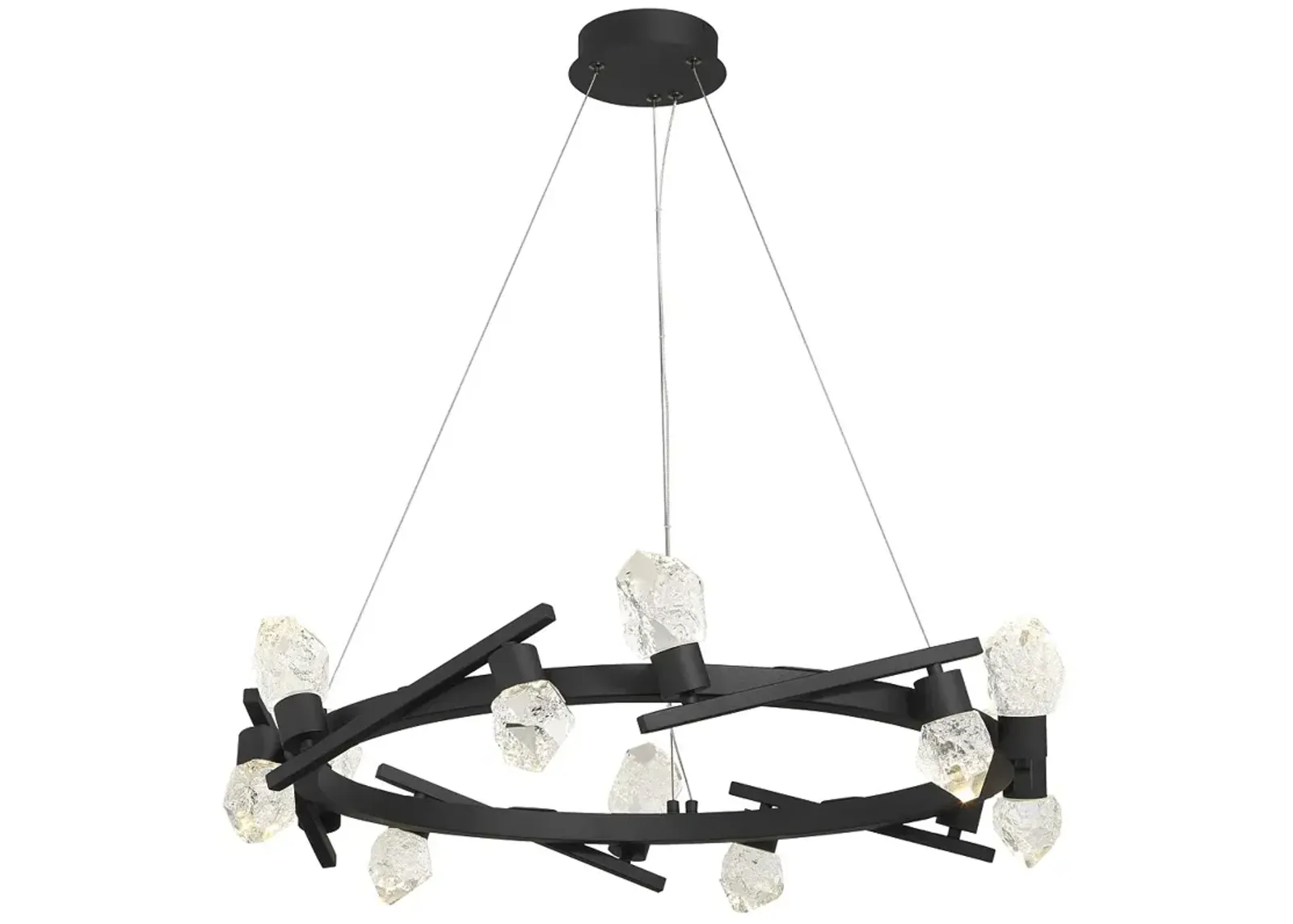 George Kovacs Kosmyc 12-Light Sand Black LED Chandelier