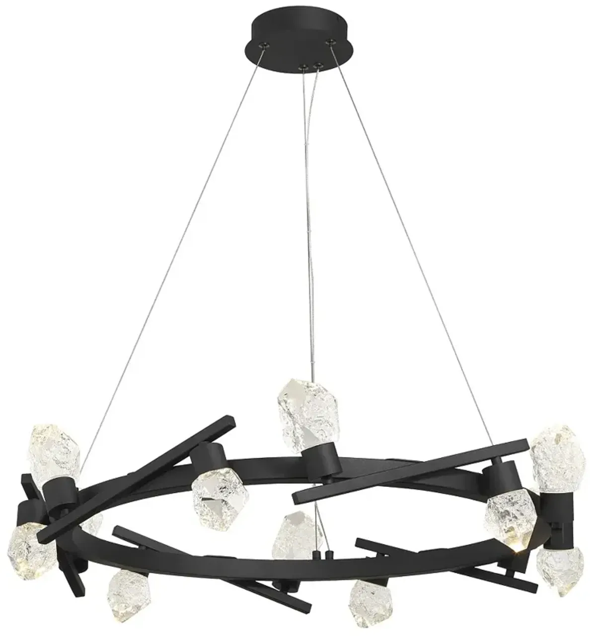 George Kovacs Kosmyc 12-Light Sand Black LED Chandelier