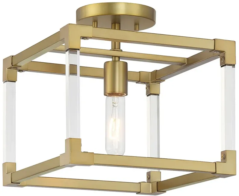 Vantage Oro District 1-Light Soft Brass Semi Flush