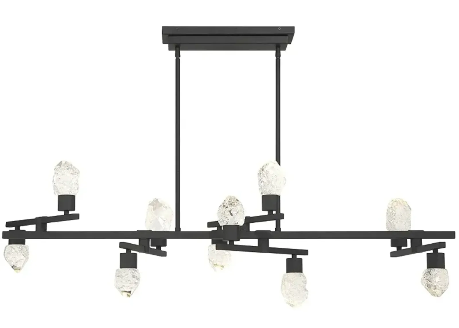 George Kovacs Kosmyc 8-Light Sand Black LED Island Chandelier