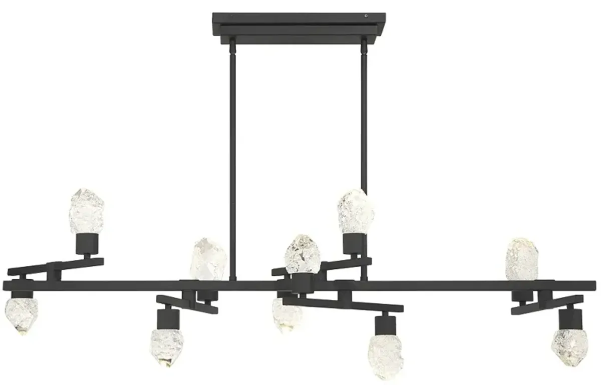 George Kovacs Kosmyc 8-Light Sand Black LED Island Chandelier