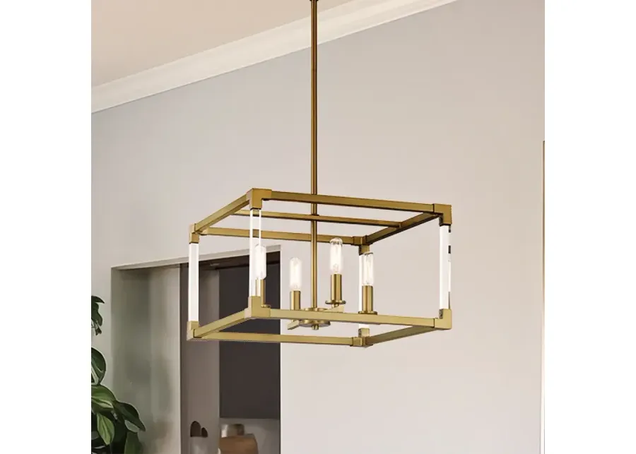 Vantage Oro District 4-Light Soft Brass Pendant