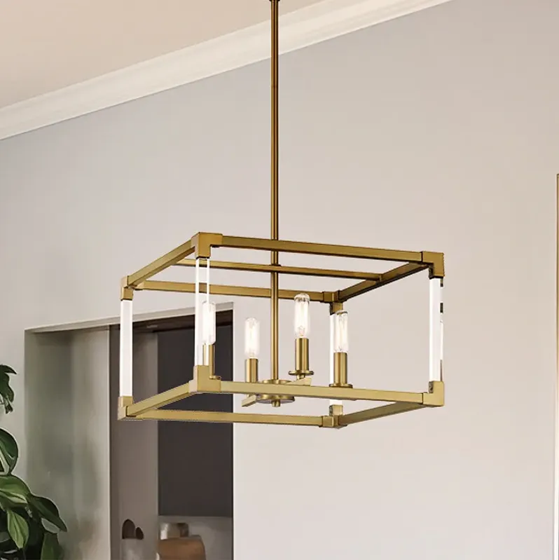 Vantage Oro District 4-Light Soft Brass Pendant