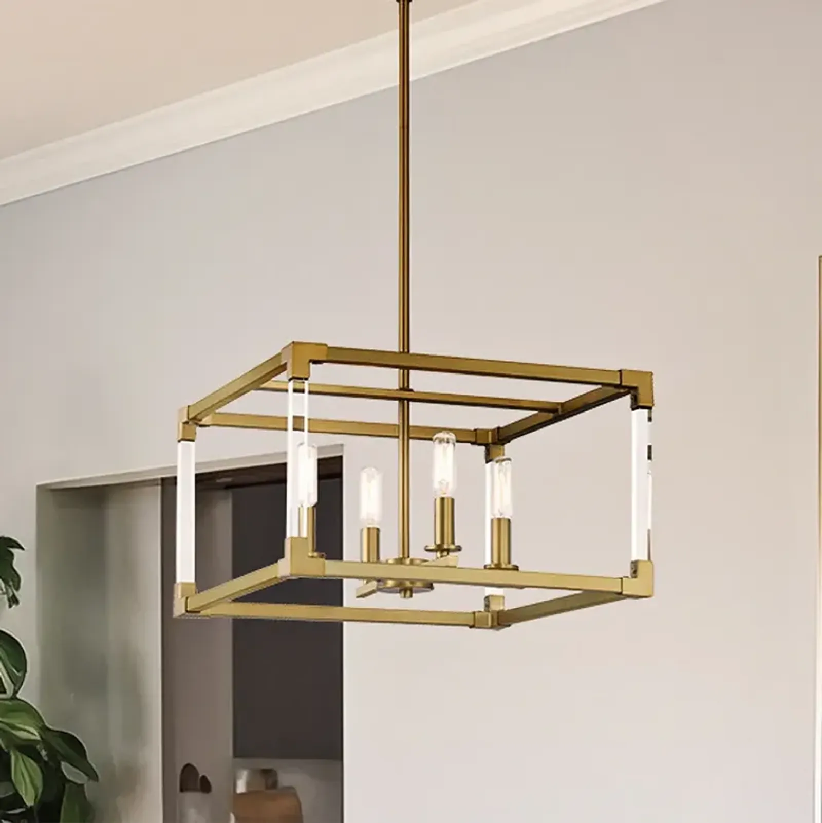 Vantage Oro District 4-Light Soft Brass Pendant