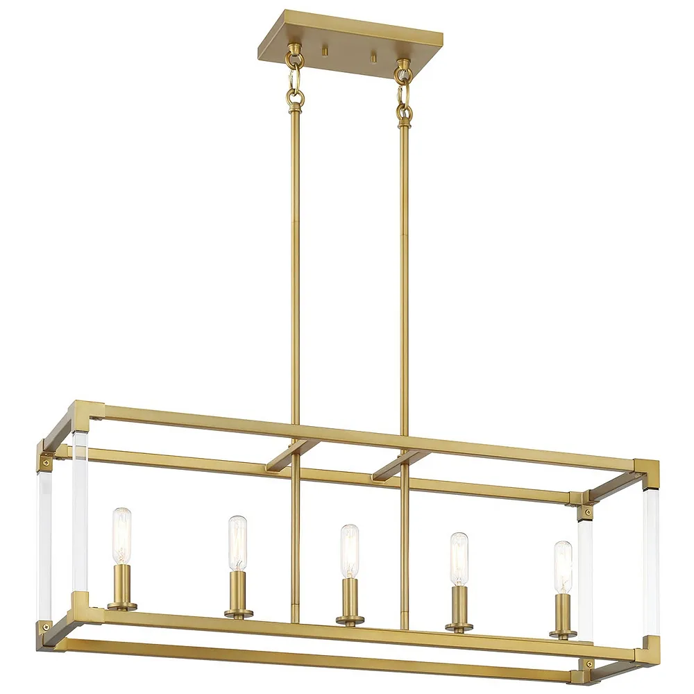 Vantage Oro District 5-Light Soft Brass Island Chandelier