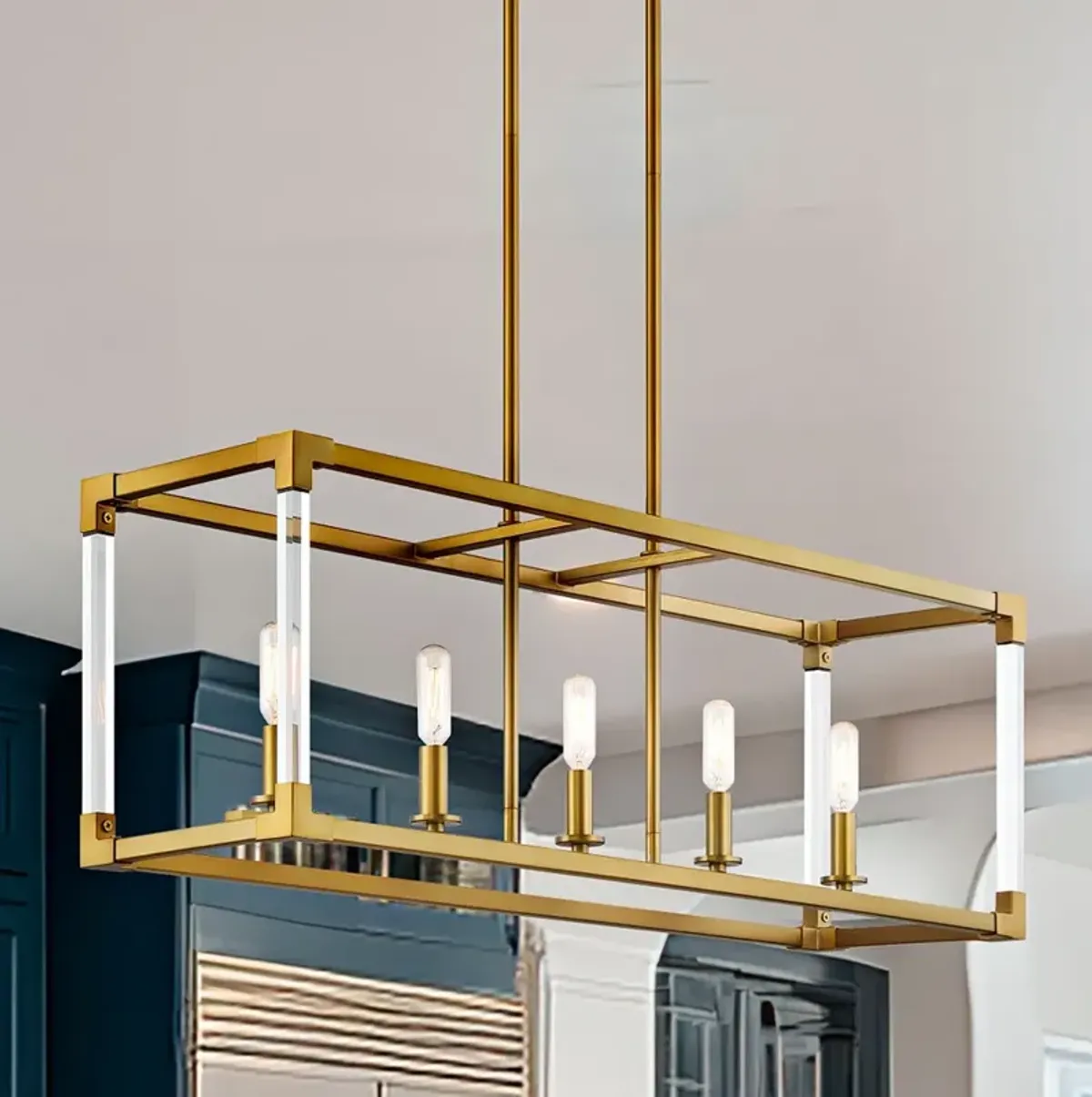 Vantage Oro District 5-Light Soft Brass Island Chandelier