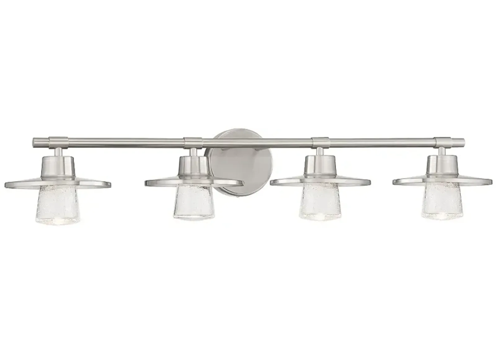 Beacon Avenue 32 1/2"W Brushed Nickel 4-Light LED Bath Light