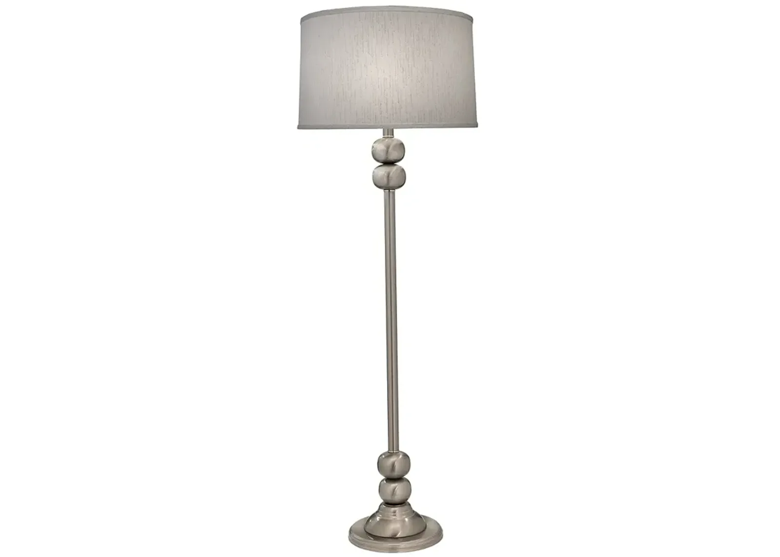 61" H Satin Nickel Contemporary Floor Lamp