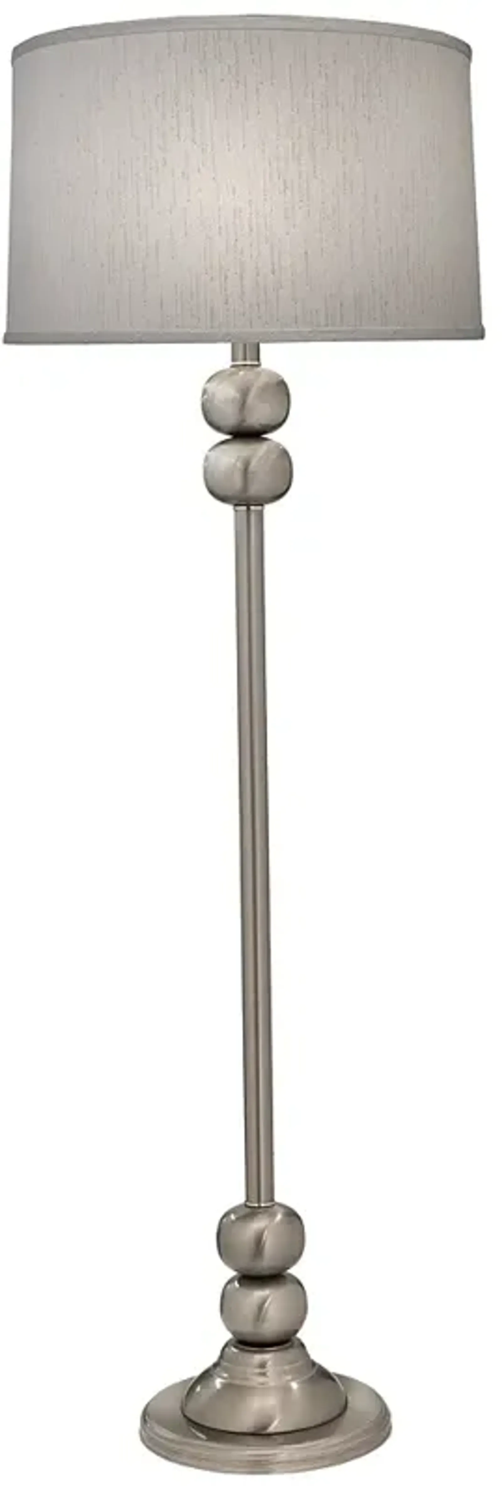 61" H Satin Nickel Contemporary Floor Lamp